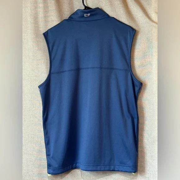 Vineyard Vines•performance vest•men’s medium•blue•ball cord drawstring•polyester - Picture 2 of 12